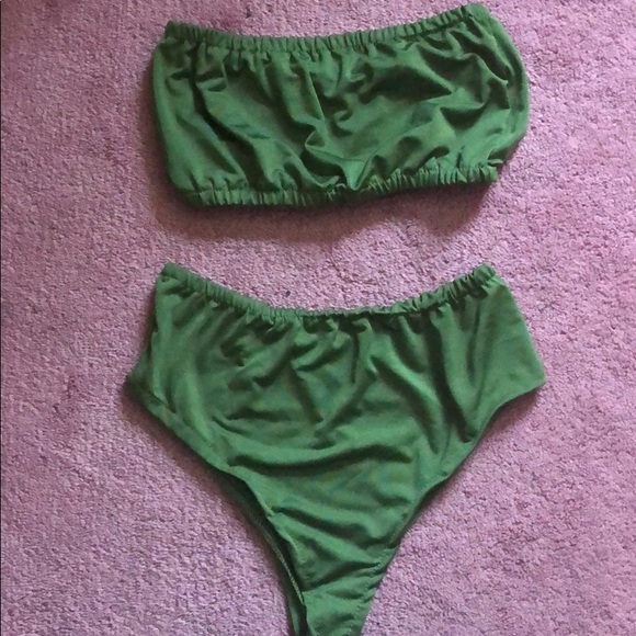 ✨NWOT Army Green High Waisted Bikini - Picture 1 of 3